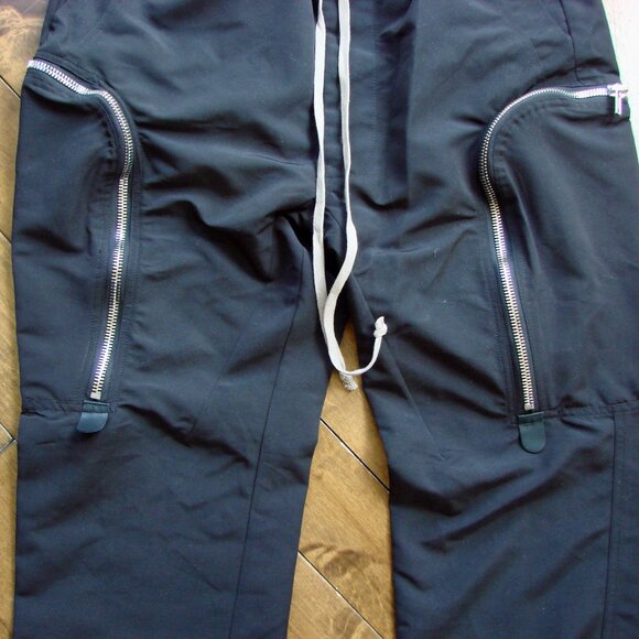 Rick Owens Black Zip Cargo Joggers Pants Tecuatl Size 32 - 38 50 Italy NEW NWT - Picture 11 of 16